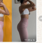 Comparativa de antes y después enviada por una clienta.